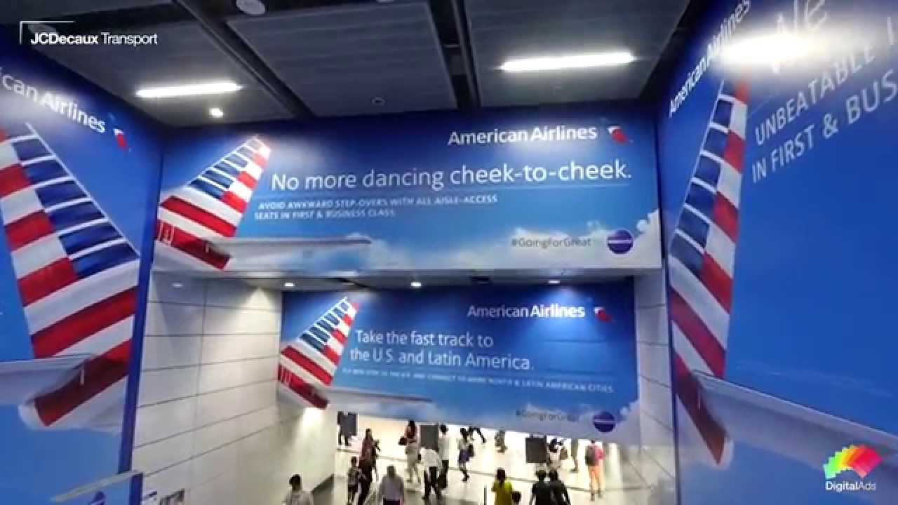 JCDecaux Transport (Hong Kong): American Airlines reaches for the sky at MTR Central Station
