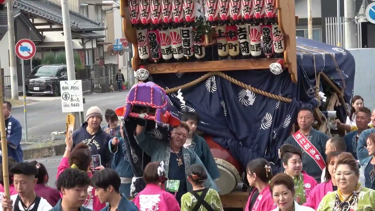 六所神社祭礼2025年　最終日 岩間駅前で撮影