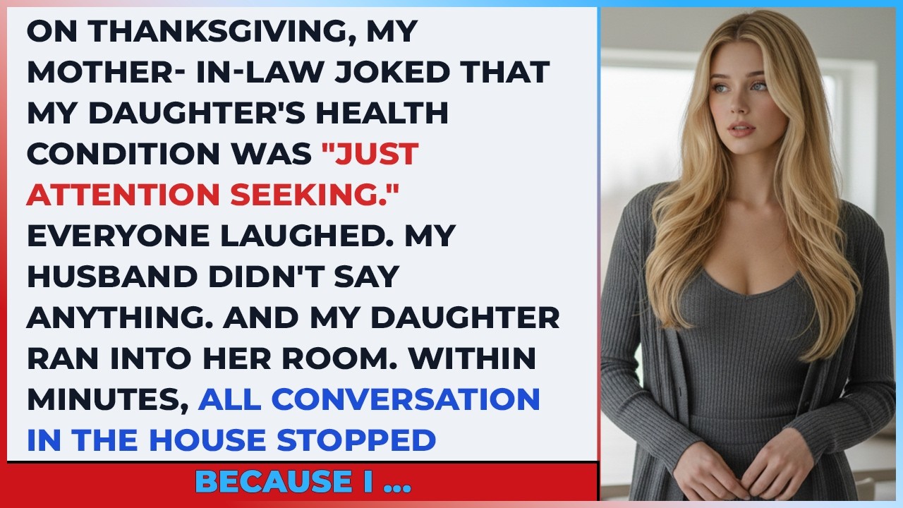On Thanksgiving,My Mother-inLaw Joked That My Daughter's Health Condition Was Just Attention Seeking