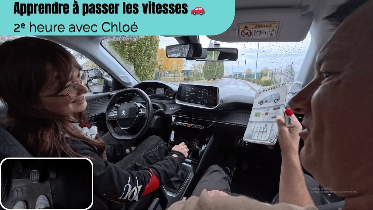 Premiers démarrages et passages de vitesses avec Chloé 🔑