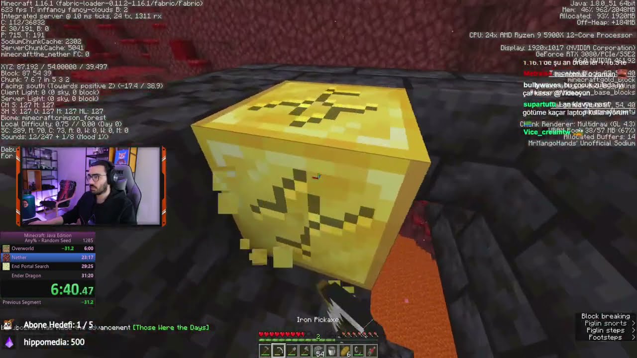 Videoyun-Minecraft(1.16.1) Speedrun Denemeleri#160