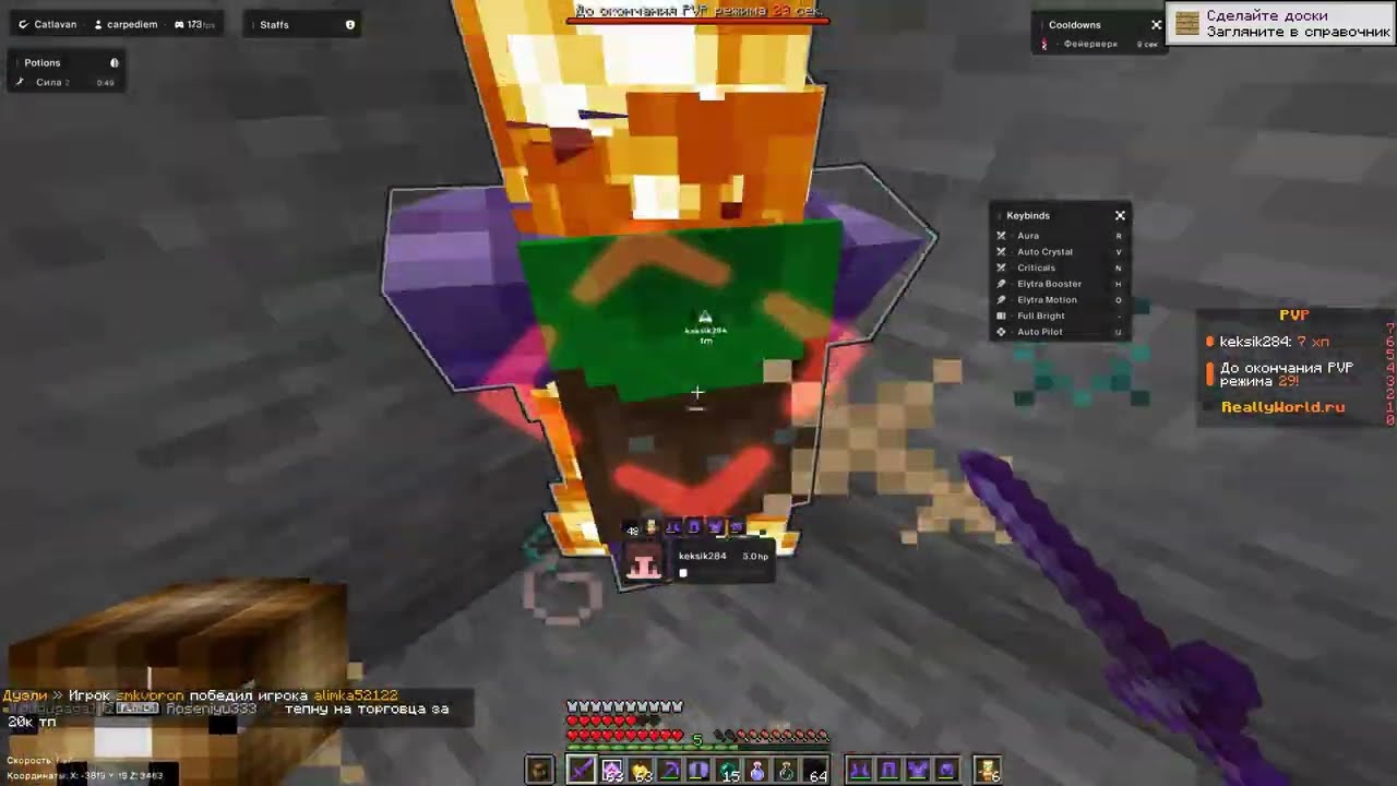 ПОДРОПАЛ ИГРОКОВ REALLYWORLD С ЧИТОМ CATLAVAN CRACK
