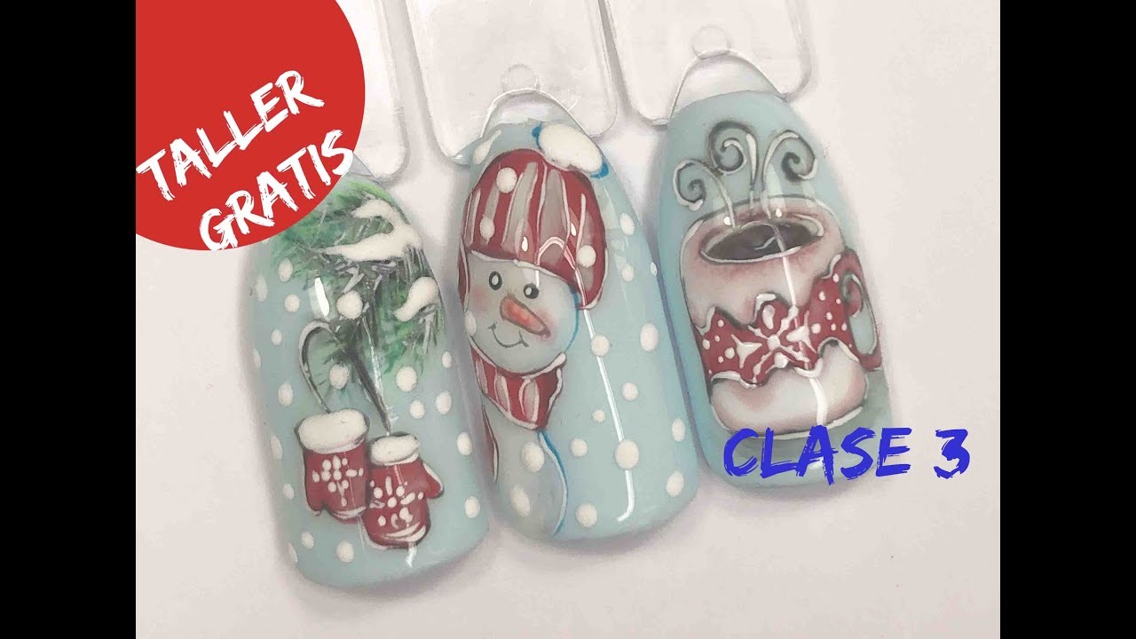 TALLER DE NAVIDAD GRATIS (Clase 03) Diseños navideños @coralsanails