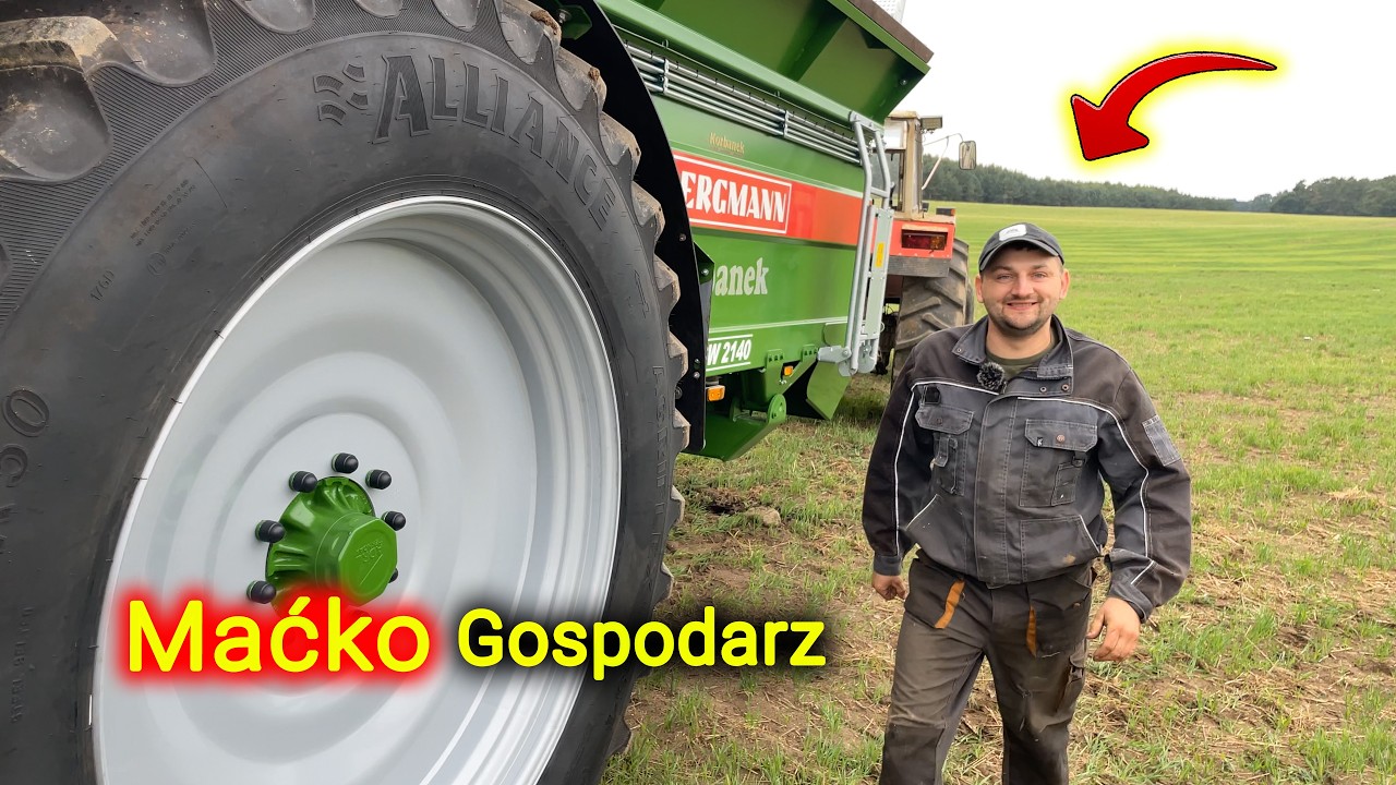 Czy ZETOR da radę z rozrzutnikiem Bergmann 2140?👉70 ha w jednym kawałku u Maćko Gospodarz [Korbanek]
