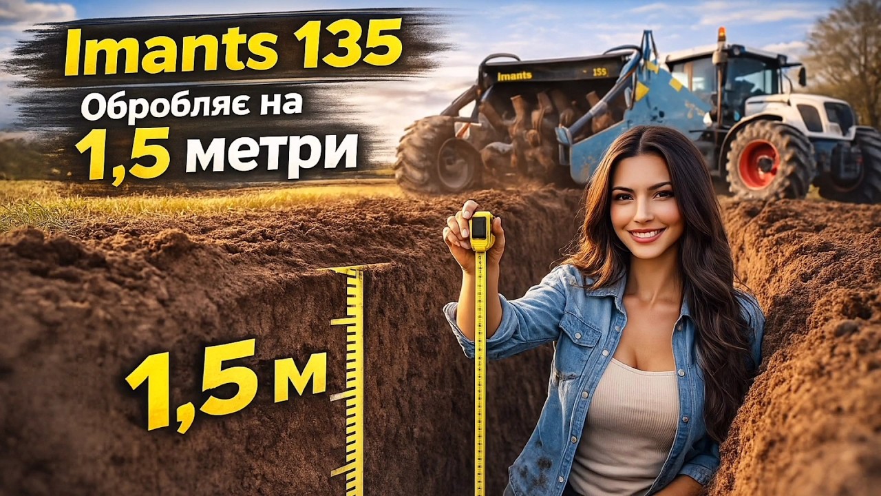 Роторно-лопатевий ґрунтовий розпушувач Imants 135. Глибокий обробіток 150 см