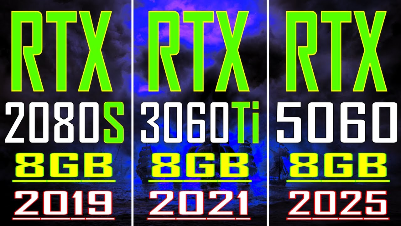 RTX 2080 SUPER vs RTX 3060Ti vs RTX 5060 || NEW DRIVER || PC GAMES TEST ||
