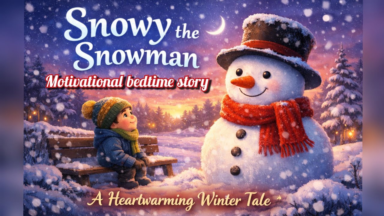 SNOWY the SNOWMAN ☃️ | Kids Storytime & Soothing Sounds for Sleep & Play | AudioNanny 