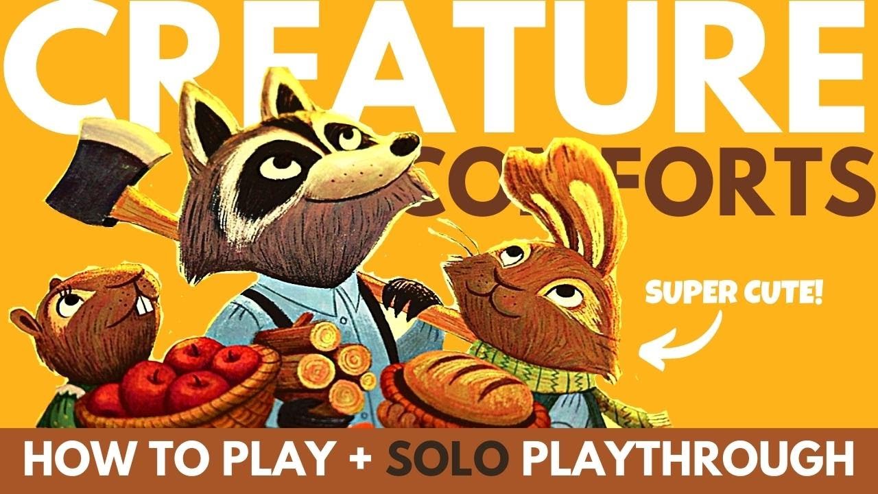 Creature Comforts Board Game | Setup | How to Play | Solo Playthrough | Family Board Game Tutorial