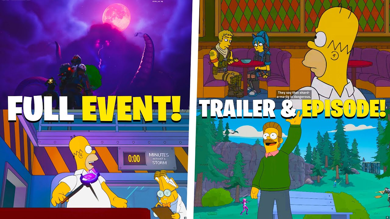 Fortnite Simpsons: ПОЛНАЯ ПРЯМАЯ ТРАНСЛЯЦИЯ! (Финальный трейлер и эпизод)