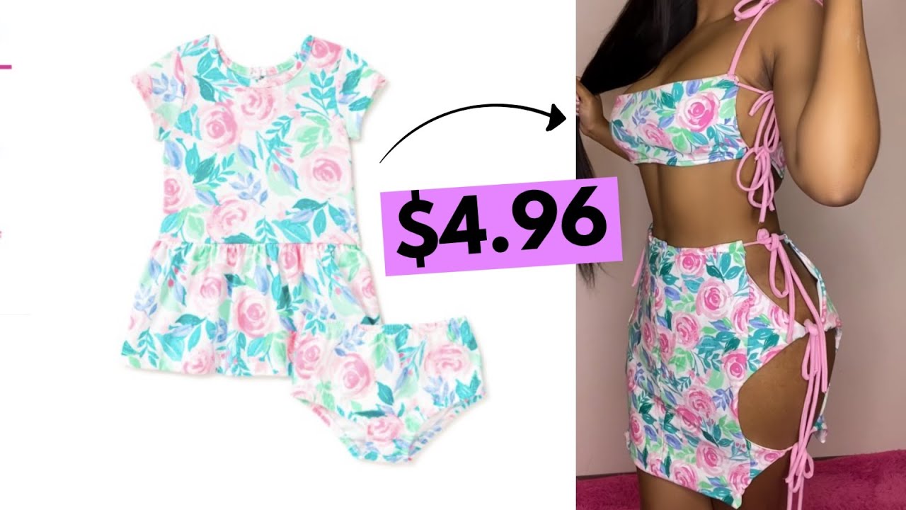 Making a club outfit out of toddler clothes...... | SIZE 24M TO SIZE MEDIUM | TRANSFORMATION VIDEO