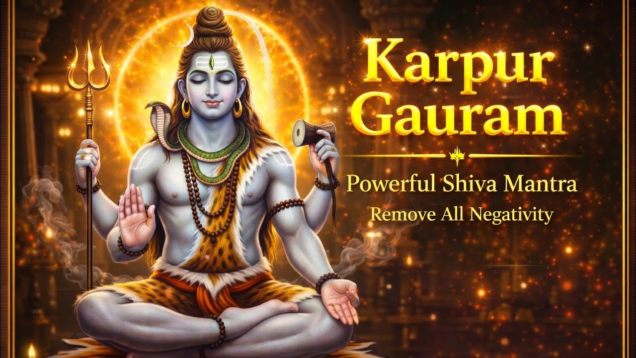 Listen to this for 5 Minutes and Feel the Energy of Mahadev 🙏 Karpur Gauram Karunavataram