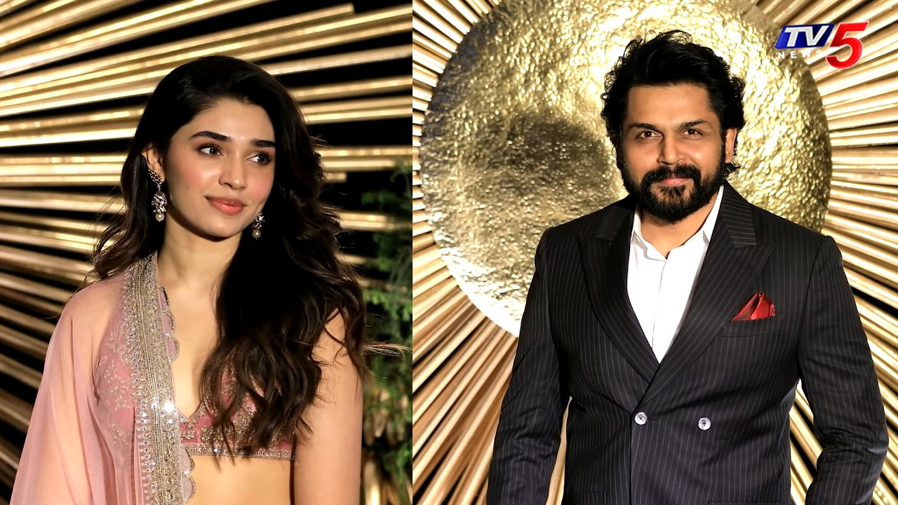 Tamil Heeo Karthi and Krithi Shetty Visuals at Vijay Deverakonda Rashmika Mandanna Reception | TV5