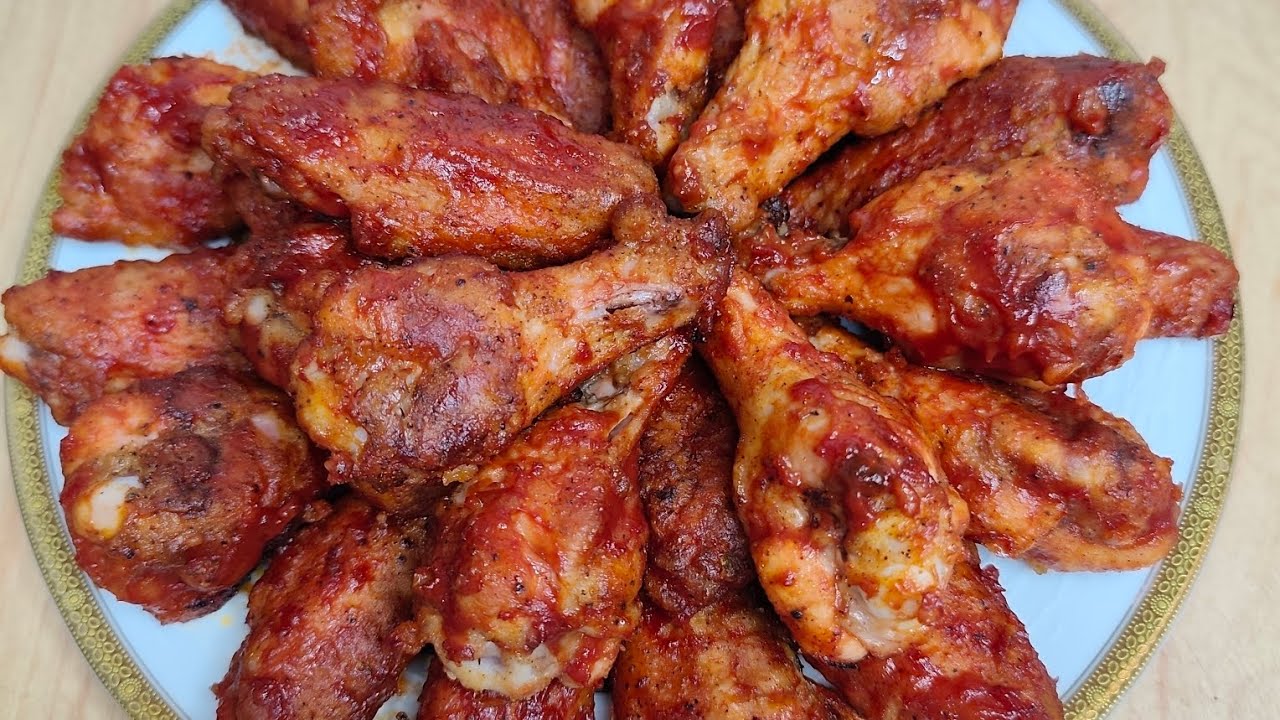 Crispy golden Chicken Wings.