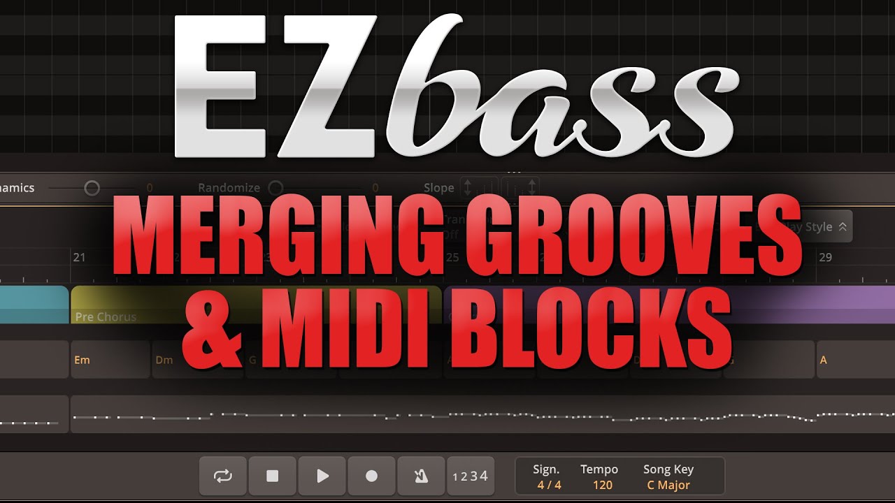 EZBass | Проблемы с объединением грувов и MIDI-блоков