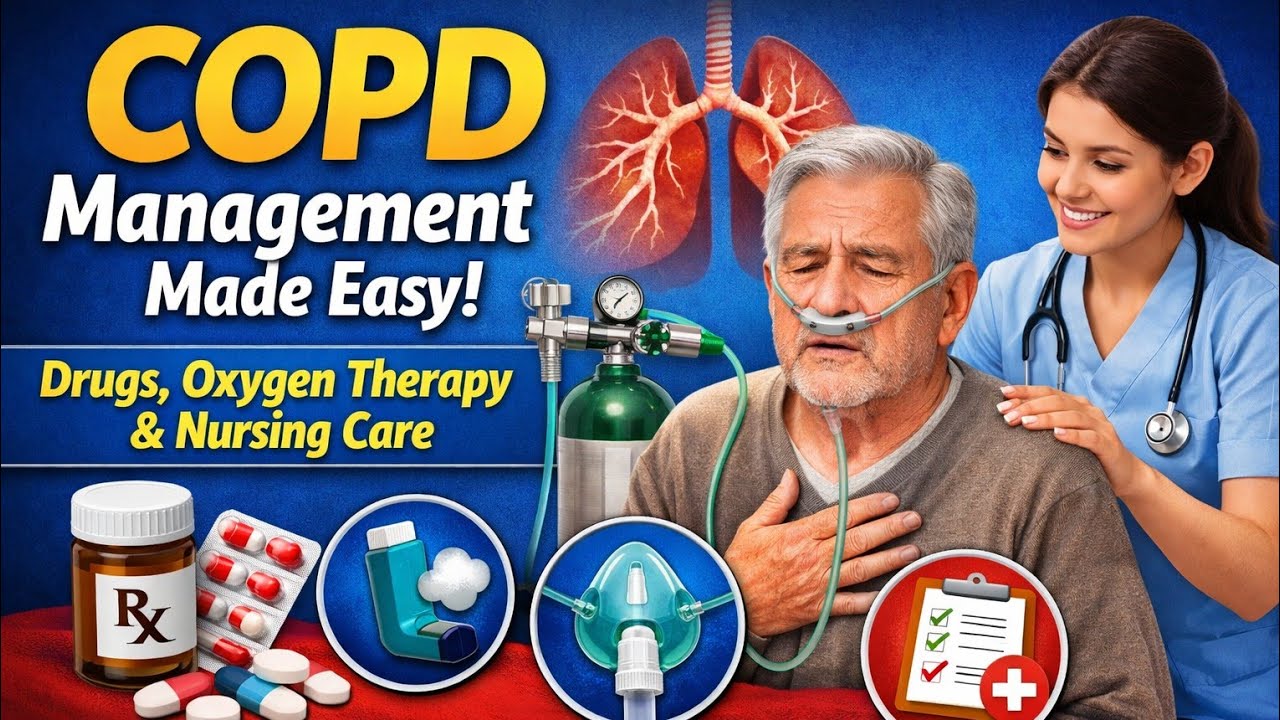 COPD Management Made Easy | Drugs, Oxygen Therapy & Nursing Care l S Nursing Education 