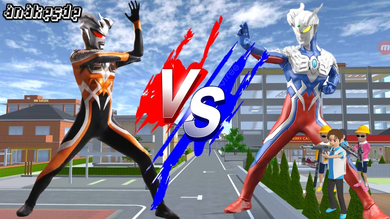 ULTRAMAN ZERO VS ULTRAMAN DARK ZERO  | Yuta Mio Yakuza ikut Bertarung | Sakura School Simulator |