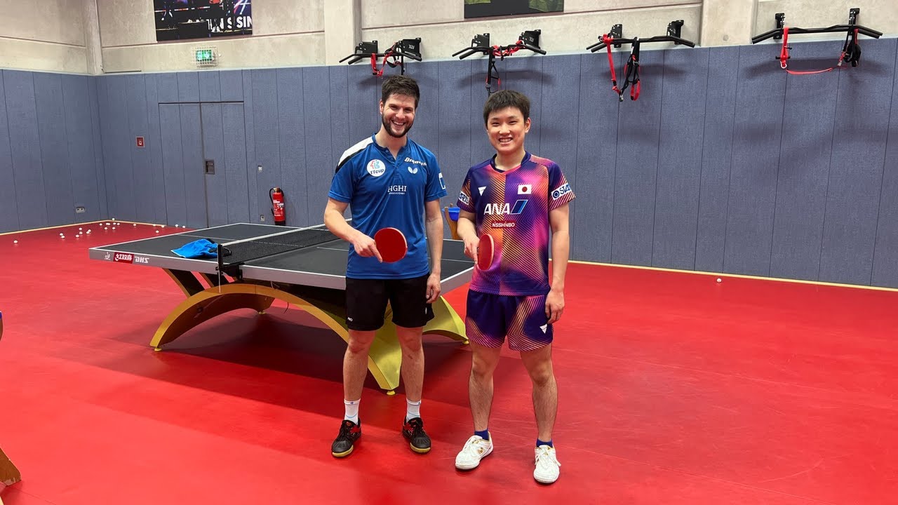 Harimoto and Ovtcharov - Powerful training part 1