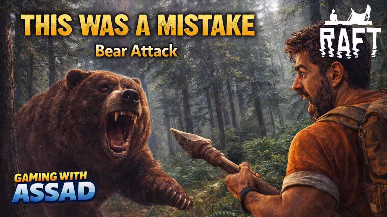 This was a Mistake (Bear Attack) - Raft #13 | Livestream
