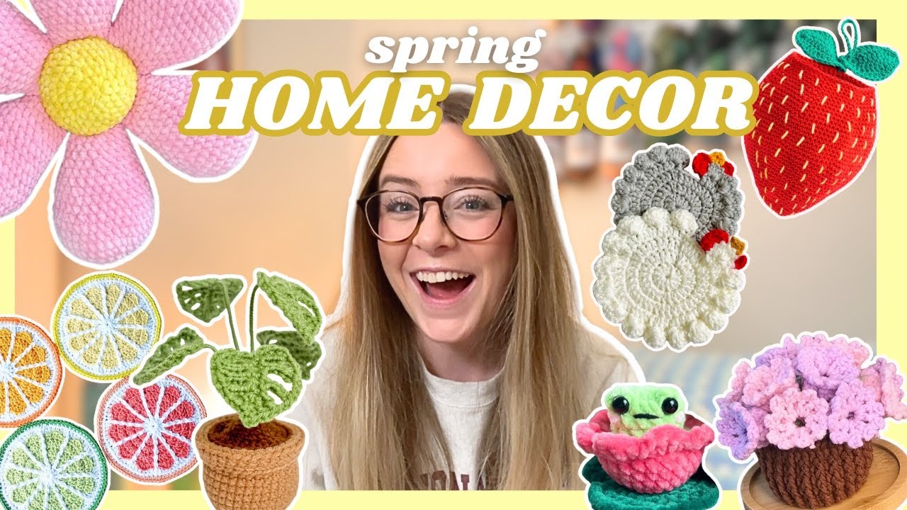 20+ идей весеннего декора для дома, связанных крючком 🌸✨ | Hooks and Heelers