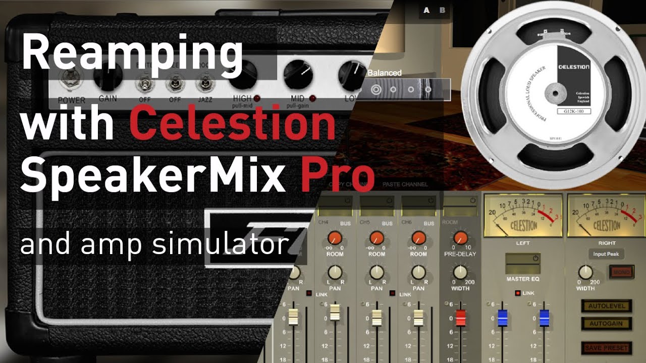 Reamping guitar with amp sim and Celestion SpeakerMix Pro