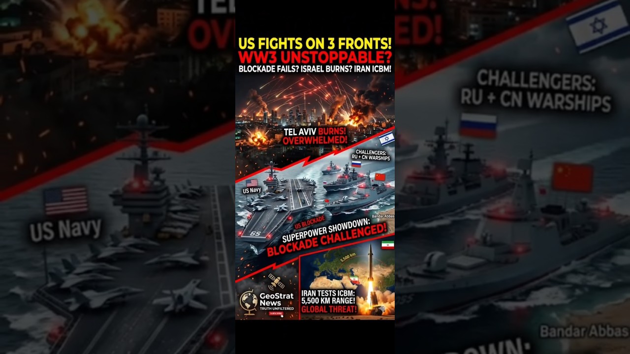 🚨 MULTI-FRONT WAR: Russia & China Challenge US Blockade as Missiles Hit Israel! #middleeastcrisis
