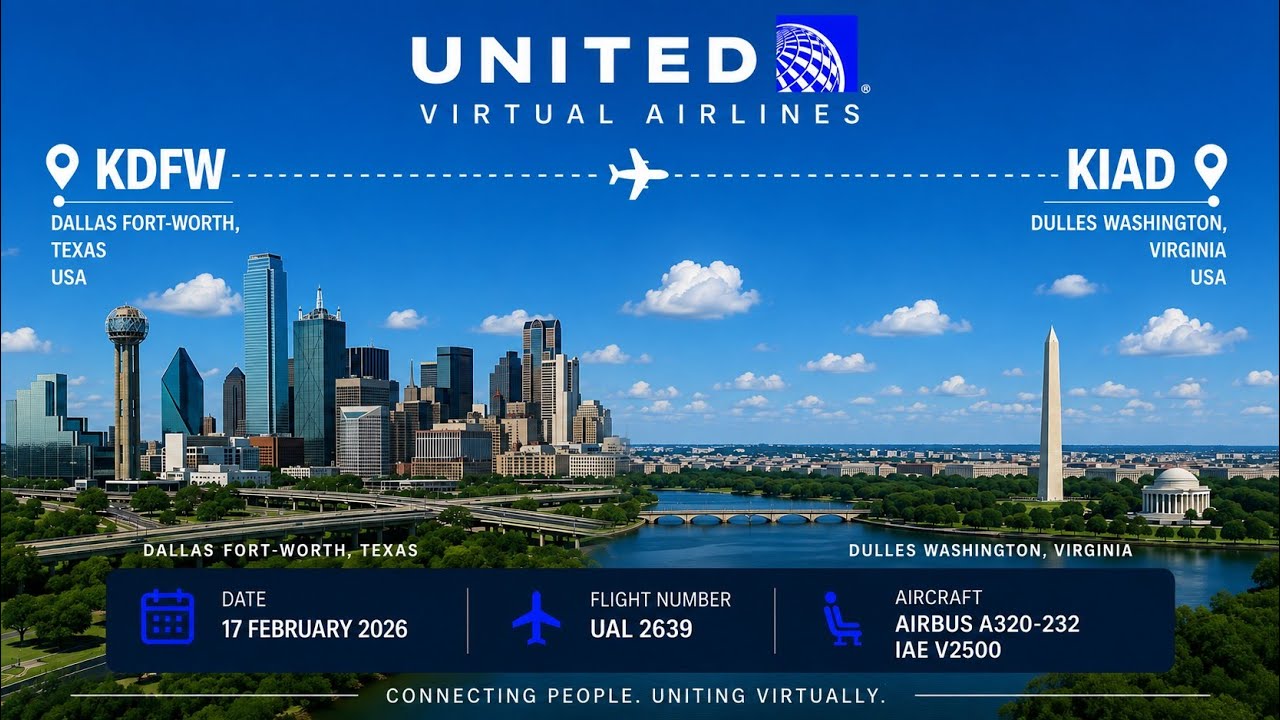 United Virtual A320 OPS | KDFW-KIAD