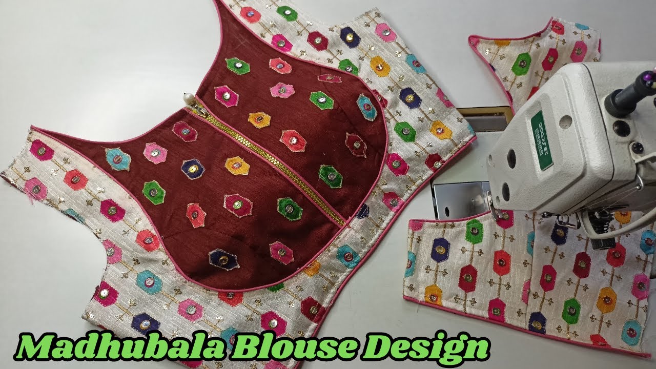 Latest Madhubala Blouse Design Cutting and Stitching | Madhubala Style blouse cutting  and stitching