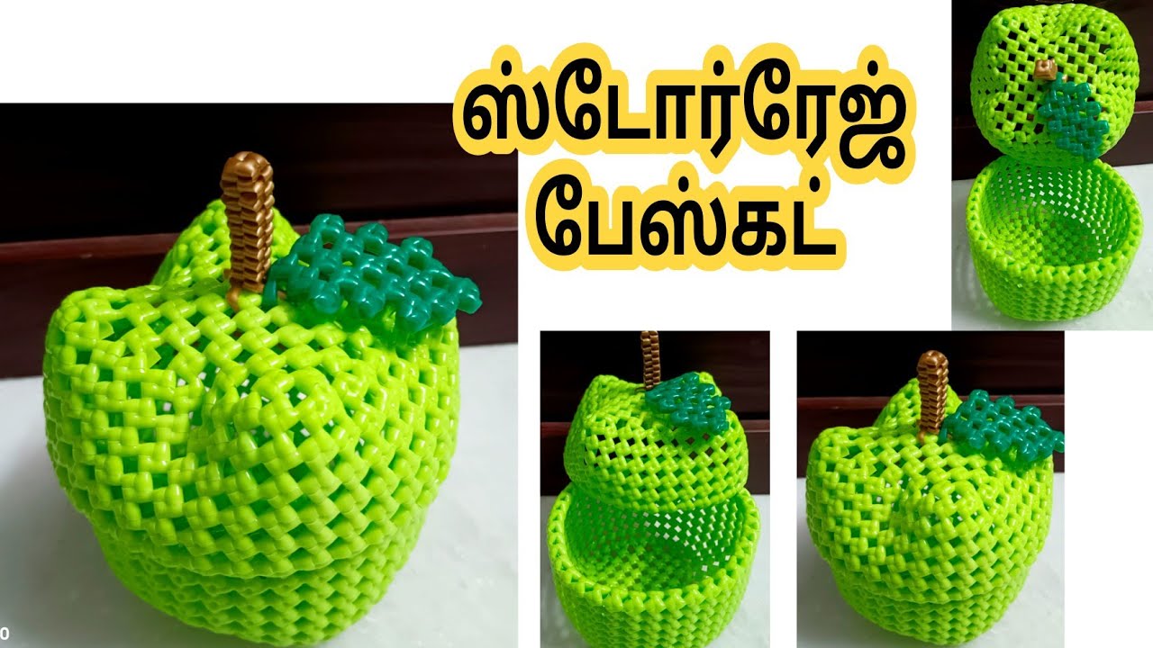 Plastic Wire storage basket Apple shape wire koodai pinnal plastic wire mini koodai golureturn gift