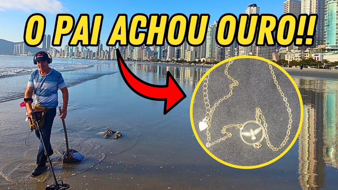 Dia de SORTE GRANDE com O Detector de Metais Na Praia!!