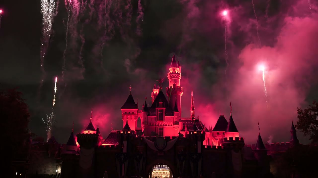Disneyland Fireworks Star Wars Celebrate the Night Fireworks MAY 4TH 4k Cam Shot