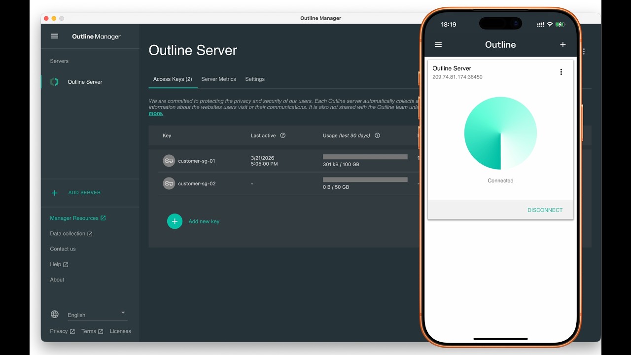 ကိုယ်ပိုင် Outline VPN server ထောင်နည်း/ရောင်းနည်း
