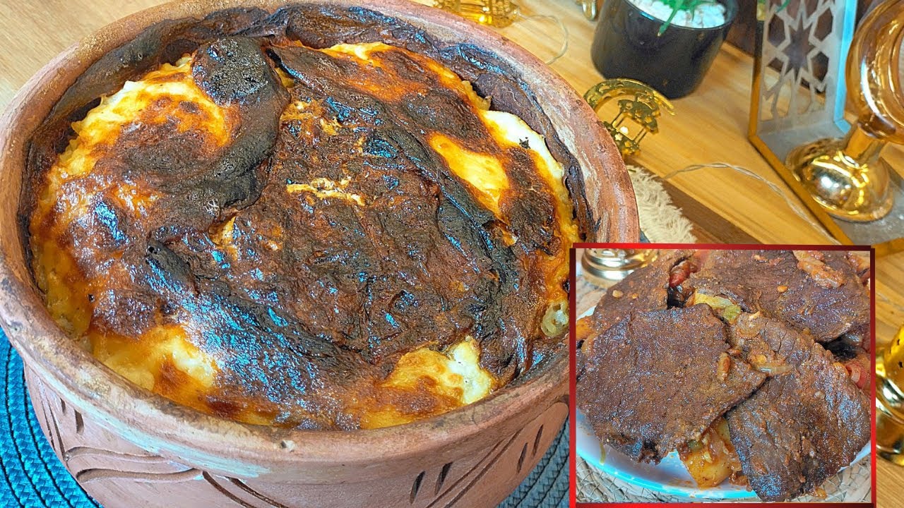 طاجن الرز المعمر علي اصوله الفلاحي مع احلي ورقة لحمه بالخضار