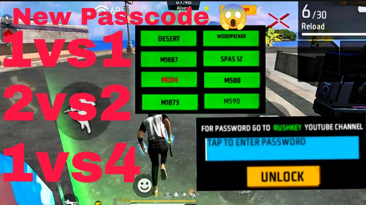 Rushkey 1vs4 Craftland map password 