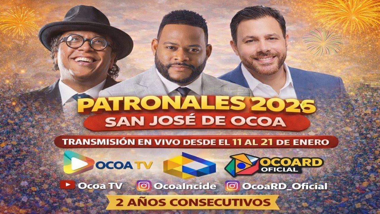 YIYO SARANTE, SERGIO VARGAS Y ANGELA SANCHEZ, PATRONALES 2026 SAN JOSE DE OCOA 18 DE ENERO