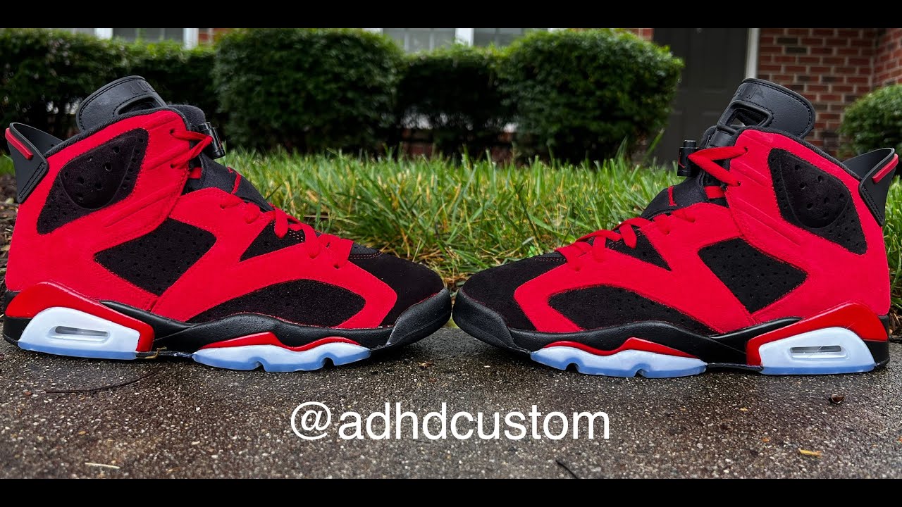 Customizing Jordan 6 Toro by ADHDCustom