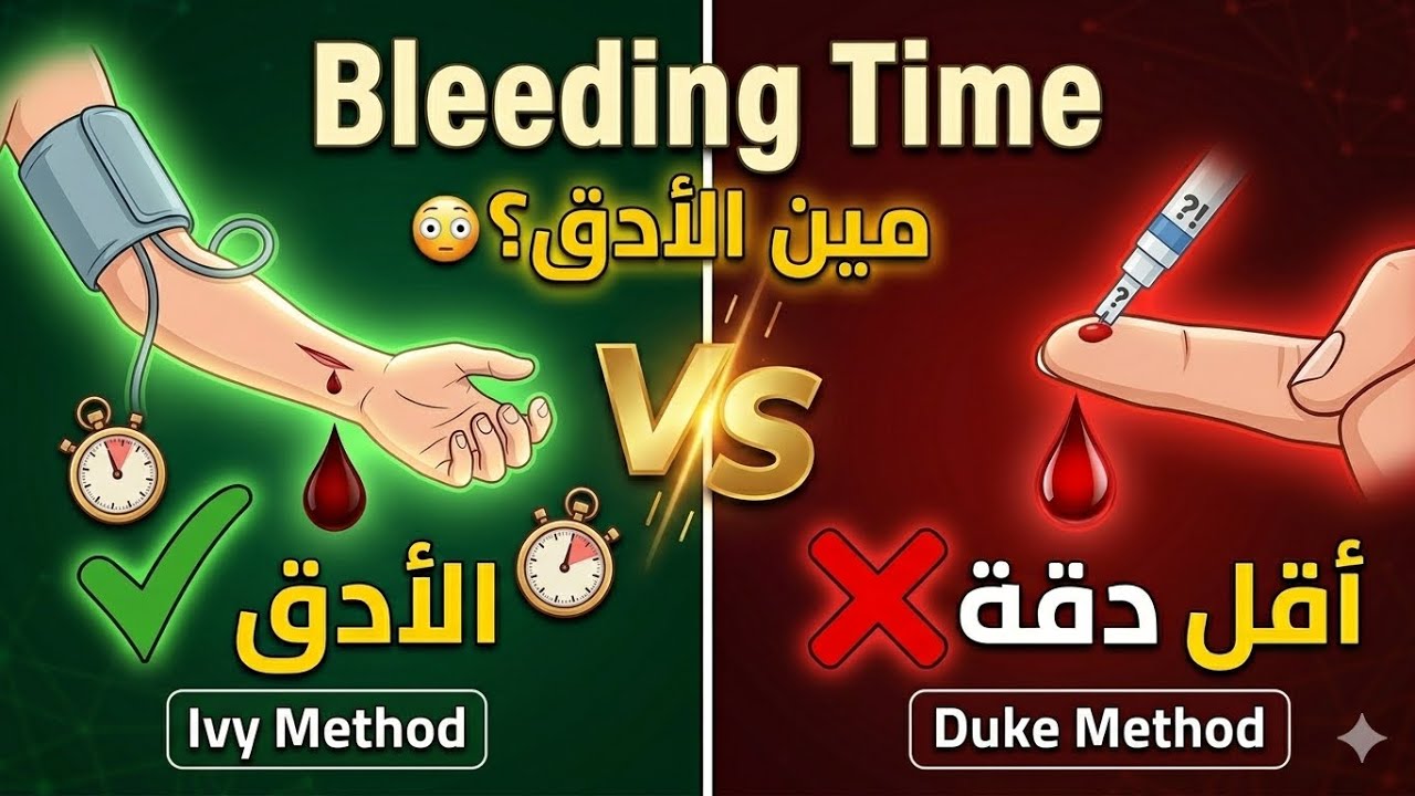الطرق المختلفة لتحليل زمن التخثر داخل المعمل  Bleeding Time Method