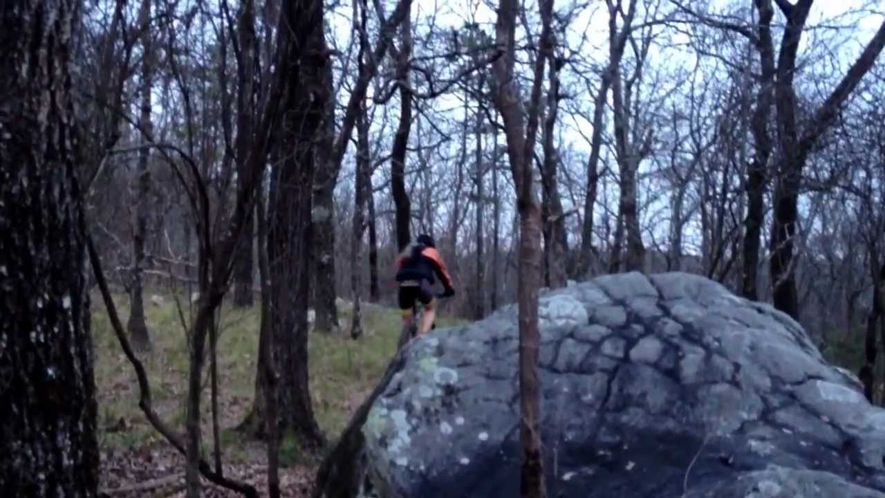 Michael Balliet cleans A rock @ Oak Mountain State Park.