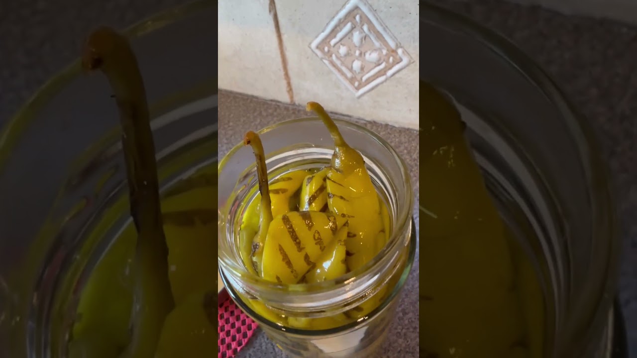 Grilled Pickled Pepperoncini idea for Friday night! #canada 🍁