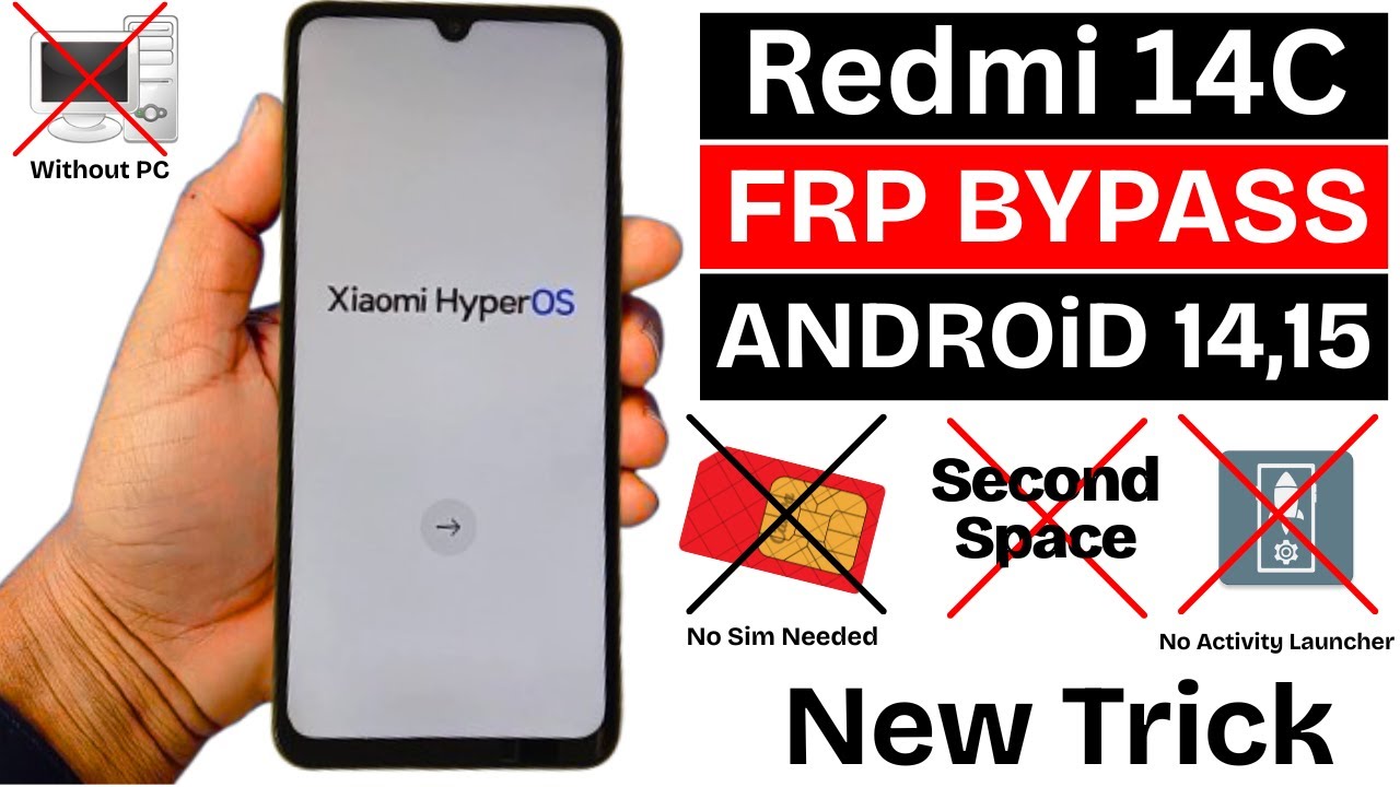 Redmi 14C FRP Bypass Android 14,15 Without PC | Unlock Google Account Lock 100% Working 2025 Method