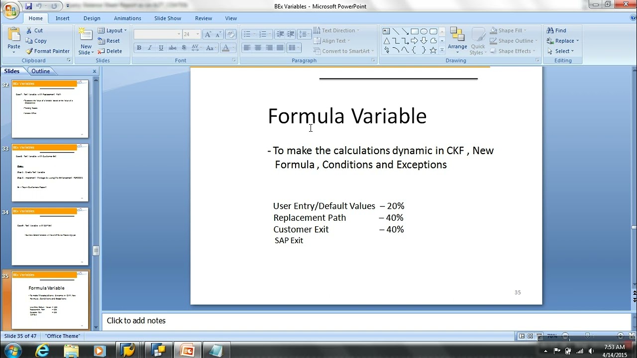 Day25 SAP BW: Reporting Formula Var User Entry