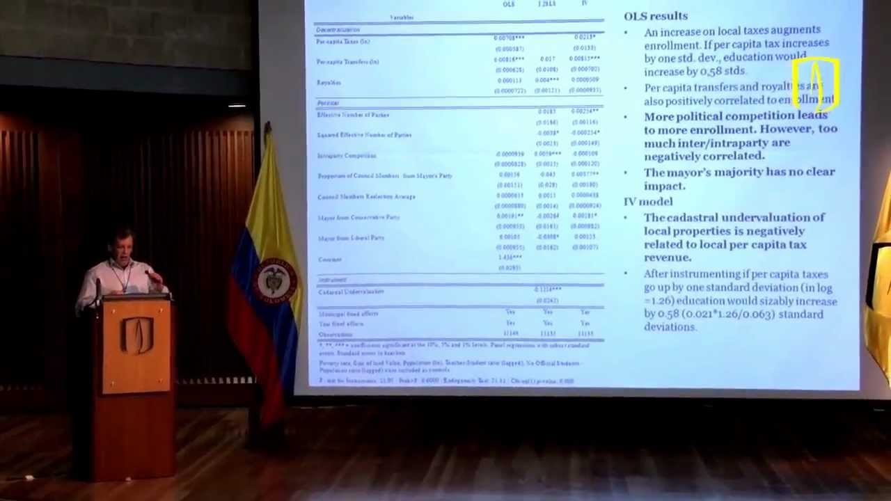 Calidad municipal en política, economía, agua y educación - Fabio Sánchez