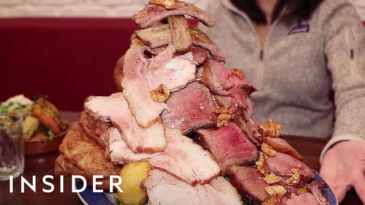 London's Biggest Sunday Roast Is A Tower Of 3 Meats