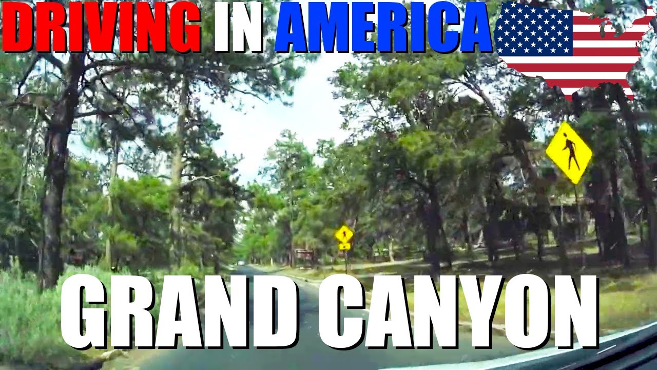 Driving in Grand Canyon South Rim from Maswik Lodge to Grand Canyon Village Market & Deli