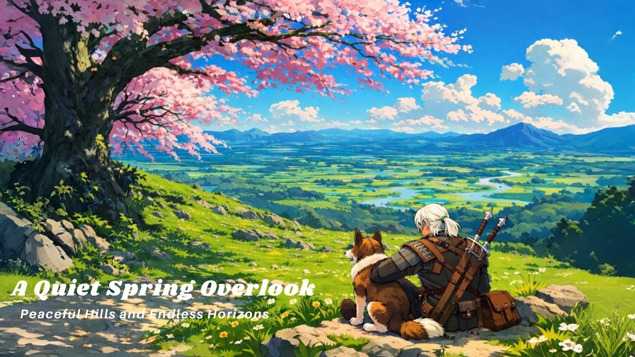 A Quiet Spring Overlook 🌸 | Peaceful Hills and Endless Horizons