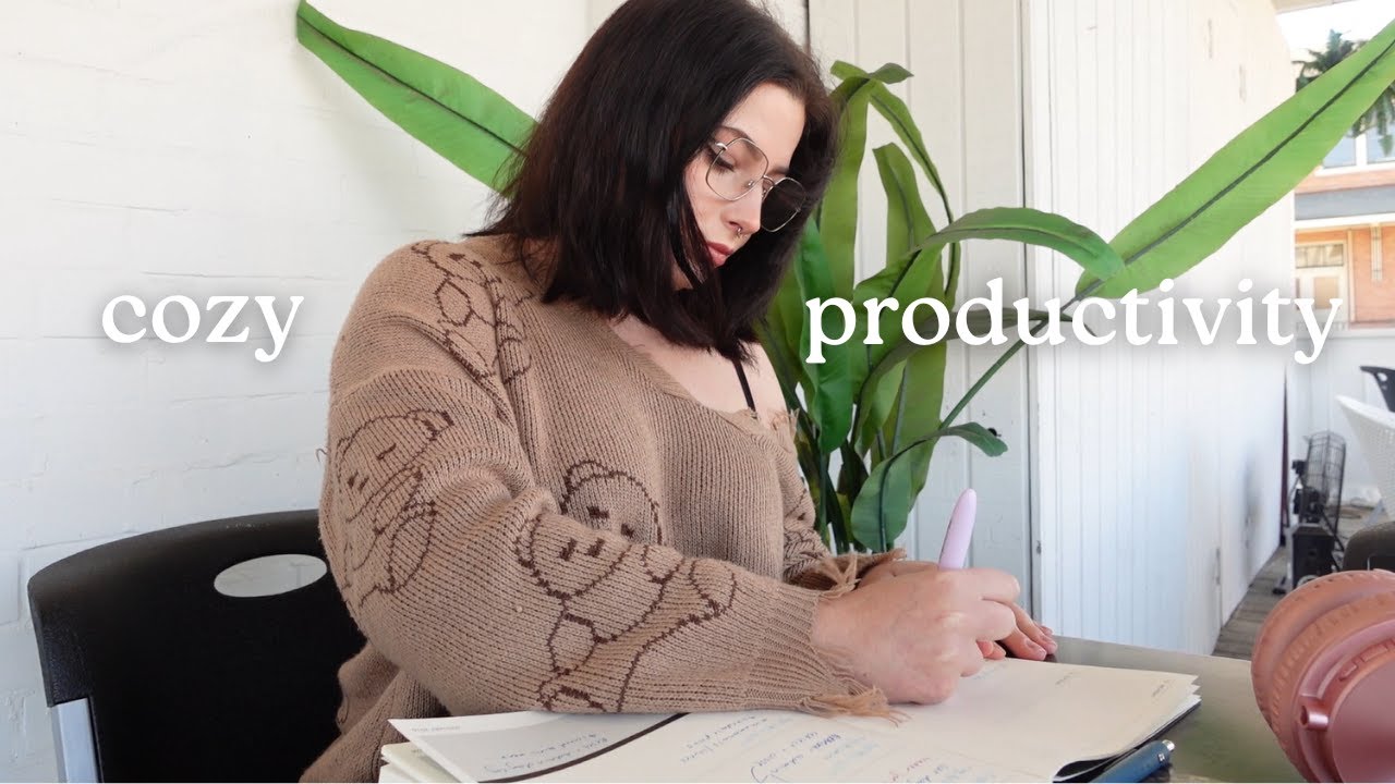 a week of cozy productivity | workout routine, relaxing hobbies, motivation