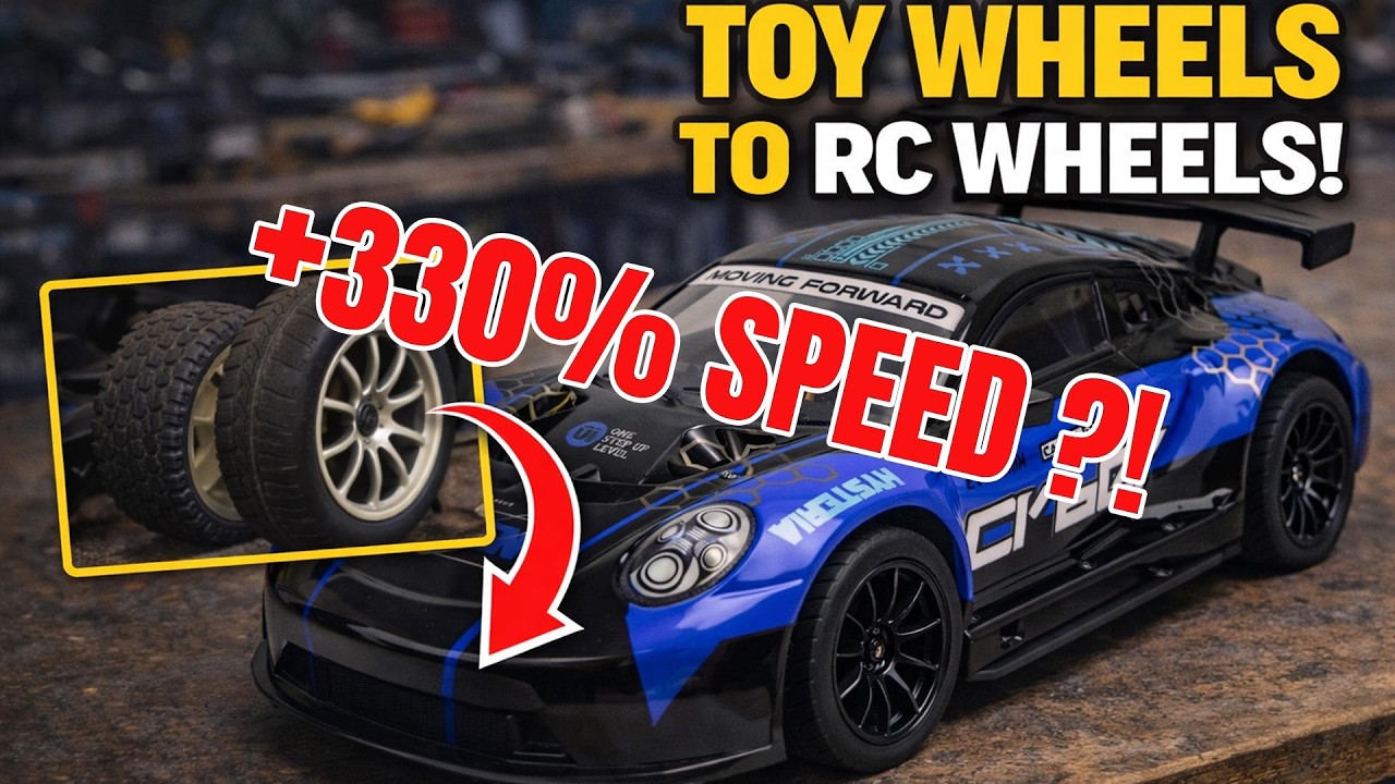 Converting Toy RC Wheels to Hobby Grade | Custom Axles + Speed Test