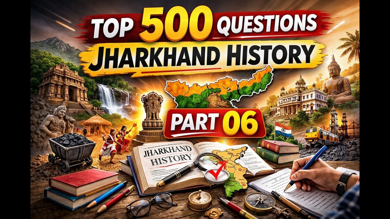 JHARKHAND GK  HISTORY MCQ PART 06 II JSSC & JPSC ||  SOMNATH SIR |  #JPSC