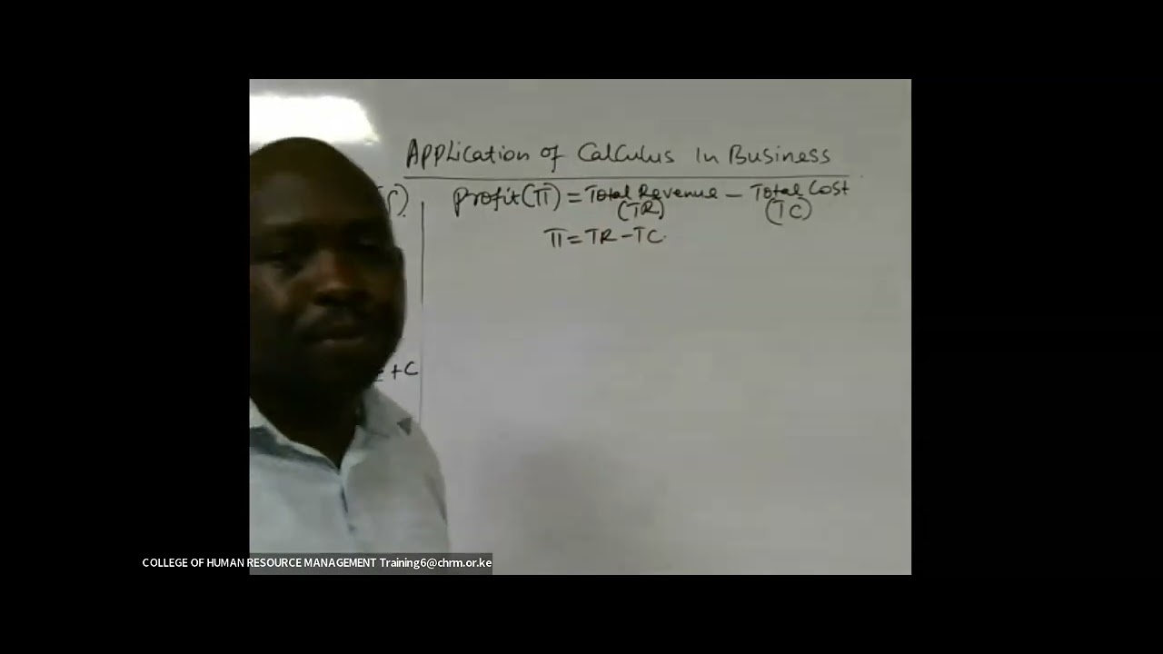 APPLICATION OF CALCULUS IN BUSINESS