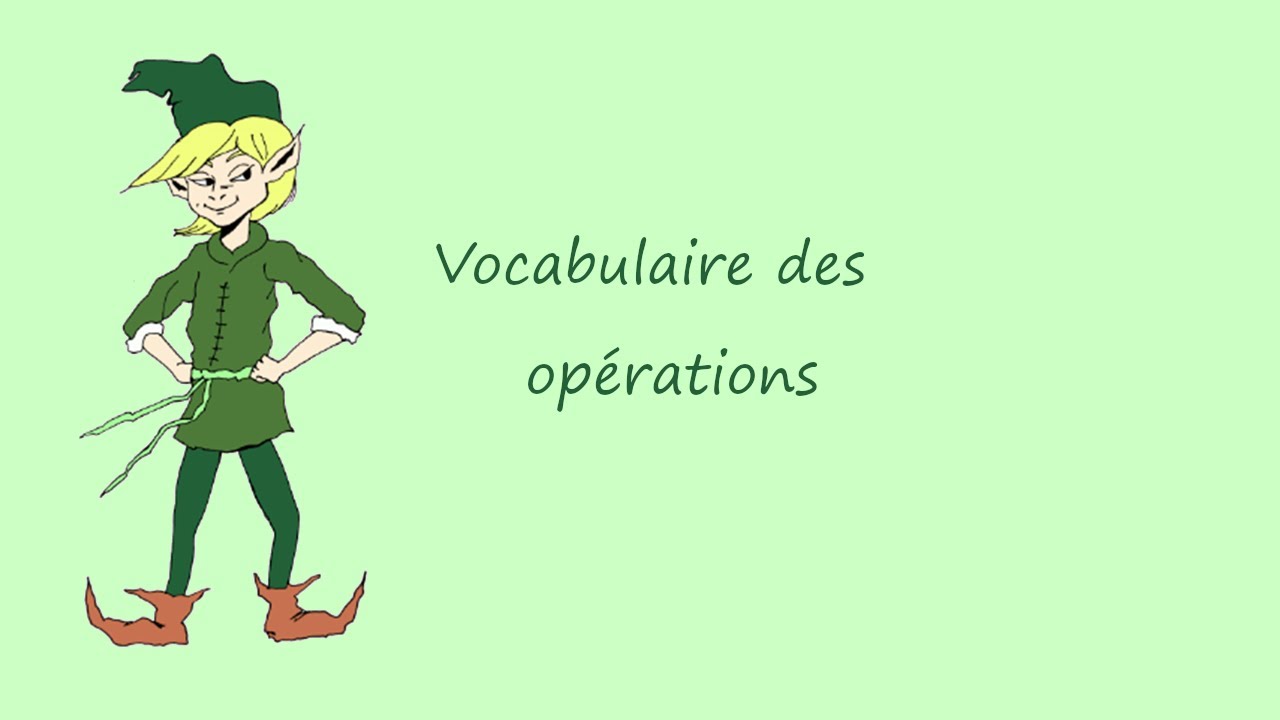 Vocabulaire lié aux opérations - Questions flash