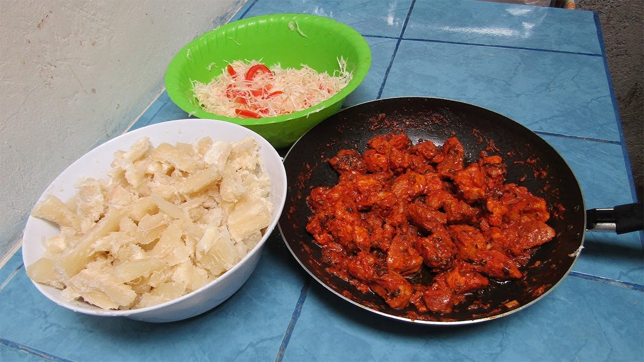 Chancho con Yuca  receta típica Nicaragüense